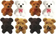 LUOZZY 8 Pcs Mini Bear Figurines Plastic Small Bear Models Tiny Bear Figurines Doll House Accessories