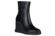 Geox Womens/Ladies D Eildea B Patent Leather Wedge Ankle Boots (Black) - UTFS11177