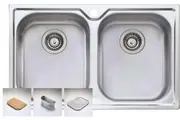 Oliveri Diaz Double Bowl Inset Sink DZ163