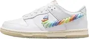 [Nike] Dunk Low GS Boys Shoes, White, 6 Big Kid