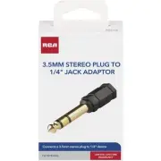RCA 1/4 In. Plug to 3.5mm Jack Adapter Audio Adapter AH216E RCA AH216E