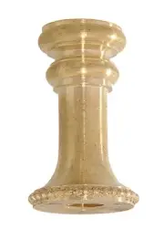 B&P Lamp 1 3/4" Ht., Tap 1/8F Turned Brass Neck, Unfinished