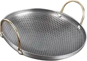 MOLUCKFU Small Stainless Steel Hot Pot Non Stick Cooking Pot for Household Use Alcohol Cookware Versatile Kitchen Utensil for Multi Function Cooking