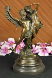 Lovers Angels Cupid Psyche Eros Aphrodite Venus Bronze Marble Statue Sculpture