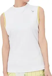 [JUN & ROPE] Jun Andropez Women's Golf Shirt, UV Protection, Cool Touch Feeling, Mesh Tape Color Scheme Pullover, White (10), M