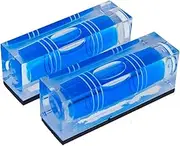 High precision mini level bubble small level bubble three line flat bead ruler household 2pcs (52x20x15mm blue magnetic)