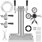 Kegerator Tower Kit, Double Tap Beer Conversion Kit, Stainless Steel Beer Tower