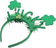 WOONEKY Four Leaf Headdress Saint Patricks Day Outfit Women St Patricks Day Costume St Patricks Day Hats St Patricks Day Headband St. Patricks Day Headbands Costumes Plastic Green