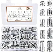 Threaded Bolt Connector | Hexagon Nuts Assortment Kit | Home Hardware, Bolt Fastener with Hex Spanner for Fiberboard Plywood Pine Furniture