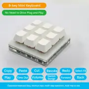 9-key Keypad Mechanical Keyboard DIY Custom USB Program Copy Paste Customize Set