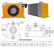 Hydraulic Oil Cooler AH0608T-CA Air-cooled Radiator - AGT Mini Excavator Digger