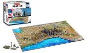 4D Cityscape Seattle Time Puzzle Educational 800 Piece Jigsaw for Ages 8 and Up