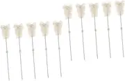 LOEFLIFA 2sets Durable Laboratory Beaker Brush Long Straw Brush for Erlenmeyer Flask Cleaning for Easy and Bottle Maintenance 5pcs*2