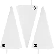12-Inch Reusable Piping Bags 3 Pack Pastry Piping Bags Cakes Decorating Supplies Simple and Convenient Baking Supplies Tipless Icing Piping Bag Tools for Cake, Cream Frosting Cookie - White