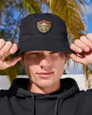 [The Mad Hueys] The Mad Hueys Men's The Island Captain Reversible Bucket Hat in Black One Size Black