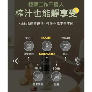 【DAEWOO韓國大宇】冷壓活氧蔬果慢磨機 DW-JC001(送清潔組)