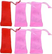 Baluue Handmade Soap Pouch Soap Storage Net Bubble Foaming Net Facial Cleanser Random Color