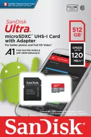 SanDisk Ultra 512GB 120 MB/s MicroSDXC Memory Card SDSQUA4-512G-GN6MA New