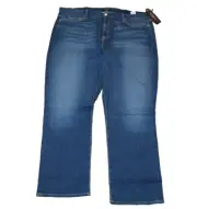 JEN 7 By 7 For All Mankind Women's Slim Straight Jeans Medium Wash SZ PLUS 24