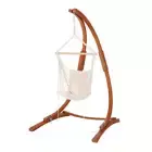 Gardeon Hammock Chair Timber Outdoor Furniture Camping with Stand White