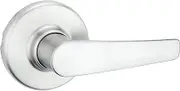 Kwikset Delta Interior Passage Door Handle, Lever for Closet and Hallway Doors, Reversible Non-Locking Handle Lever, Satin Chrome