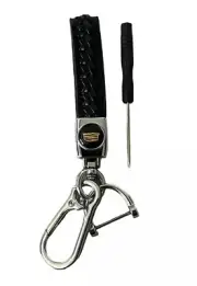 Cadillac Keychain Strap w/ Key Ring & Fob Ring Black Key Chain New