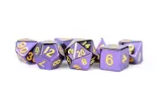 Purple with Gold Numbers 16mm Polyhedral Dice Set MDG0013