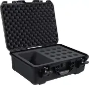 Gator Water Proof Injection Molded Microphone Case; Fits up to 16 Wired Mics