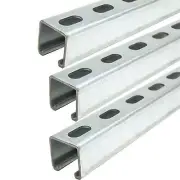 1-3/8" x 1-5/8" x 36 inches (3 Pack), Galvanized Steel, Slotted Strut Channel