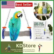 Large Non-Toxic Bird Swing with Pumice Perch for Healthy Feet - XL 11 Inches