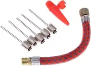 7pcs/set Tire Pump Extension Hose Inflating Needles Bike Pump Inflator Air Needls Bicycle Tools Kit