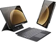 [Jarttarn] Backlit Keyboard Compatible with Samsung Galaxy Tab S9 FE Plus 12.4 inch 2023 SM-X610/X616B, Detachable Wireless Bluetooth Touchpad Trackpad Magnetic Separation Keyboard