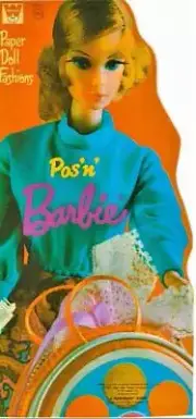 VINTAGE UNCUT 1972 BARBIE POS'N' PAPER DOLLS~#1 TOP REPRODUCTION~HARD TO FIND