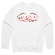 Feminist Fists Jumper Sweater Sweatshirt Feminism Support Women's Rights Activist CrewneckHoodie
