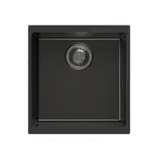ACA 430 x 460 x 200mm Black Single Bowl Granite Kitchen Laundry Sink Top/Flush/Under Mount