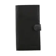 Pierre Cardin Italian Leather Mens Passport Wallet - Black