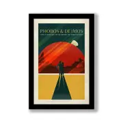 SPACE-X MARS TOURISM: PHOBOS & DEMOS - 11x17 Framed Movie Poster by Wallspace