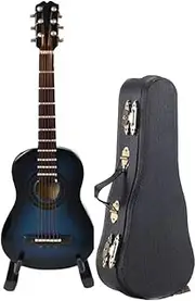 ALANO Blue Miniature Guitar Model Musical Instrument Ornaments Guitar Ornament Home Decoration (G-N-10)