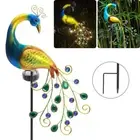 Solar Powered Garden Novelty LED Peacock Light Up Path Lawn Lamp Ornament Decor