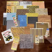 12X12 CONSTRUCTION THEMED Scrapbook Paper Sheets + Stickers Bundle! **READ**