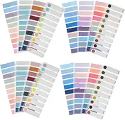 Sewroro Professional Highlight Strips Sticky Page Markers Portable Reading Strips 60 Colors Book Accessory