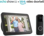 Echo Show 8 (3rd Gen, 2023 release | Charcoal) bundle with Blink Video Doorbell