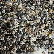 2KG Mixed Color River Stone,High Polished Pebbles,Natural Stone,for Ponds,Vase Fillers,Landcaping,Aquariums