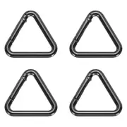 Metal Triangle Ring Buckle, Triangle Jump Rings Spring Snap Clip 1" Black