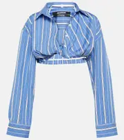 [Jacquemus] Jacquemus La Chemise Bahia cotton shirt UK 8 blue