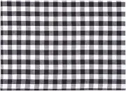 C&F Home Ashford Black Placemat Set of 6 Black Checkered Gingham 13" X 19"