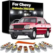 14Pcs LED Interior Map Dome Light Kit, For Chevrolet Chevy Avalanche 2002 2003 2004 2005 2006 Car Led Lamp