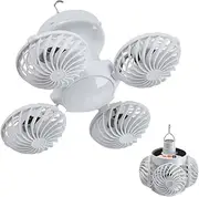2 in 1 Ceiling Fan Lamp with Led,Equipped with A Metal Rotating Hook Three-Speed Dimming Function Built-in Four-Speed Fan Mode for Kitchen Lighting Fixtures,Home,Office,Tent,Car,Emergency Outages