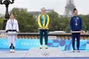 Grace Brown Cycling Time Trial 2024 Paris Gold Medal win Photo 12