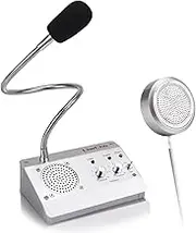 LiwCho Dual-Way Window Intercom System,High Power Speaker,Microphone Speaker for Teller Window, Two Way Interphone for Bank,Hospital,Business,Office.